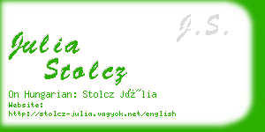 julia stolcz business card